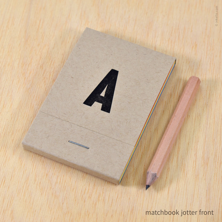 Rainbow Monogram Matchbook Jotter (