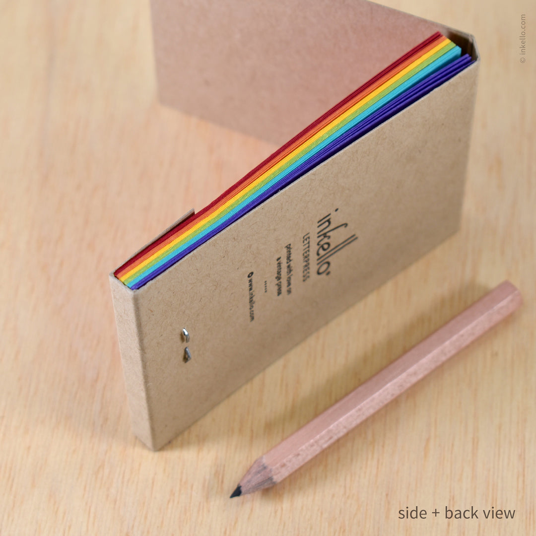 Rainbow Monogram Matchbook Jotter (