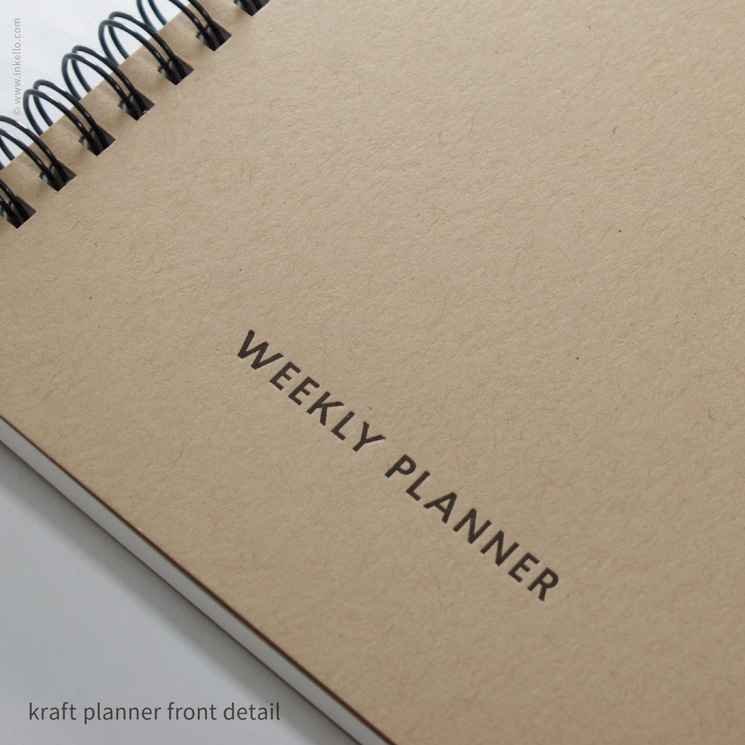 Weekly Planner with Classic Design and Kraft Cover (