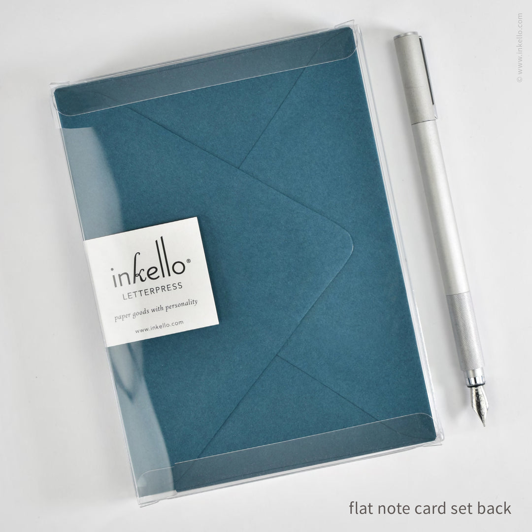 Flat Note Card Set with Bluebird (
