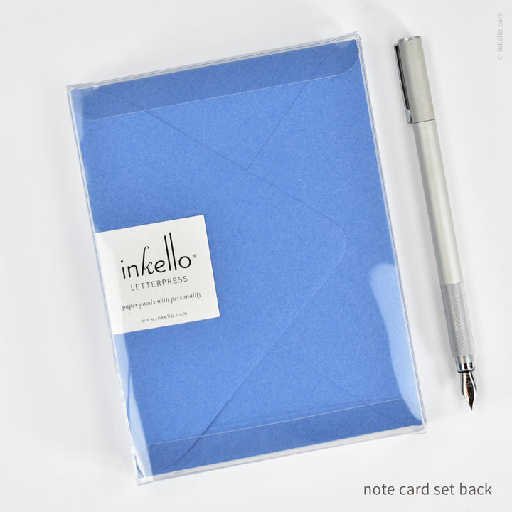 Flat Note Card Set with Lemon Slice (