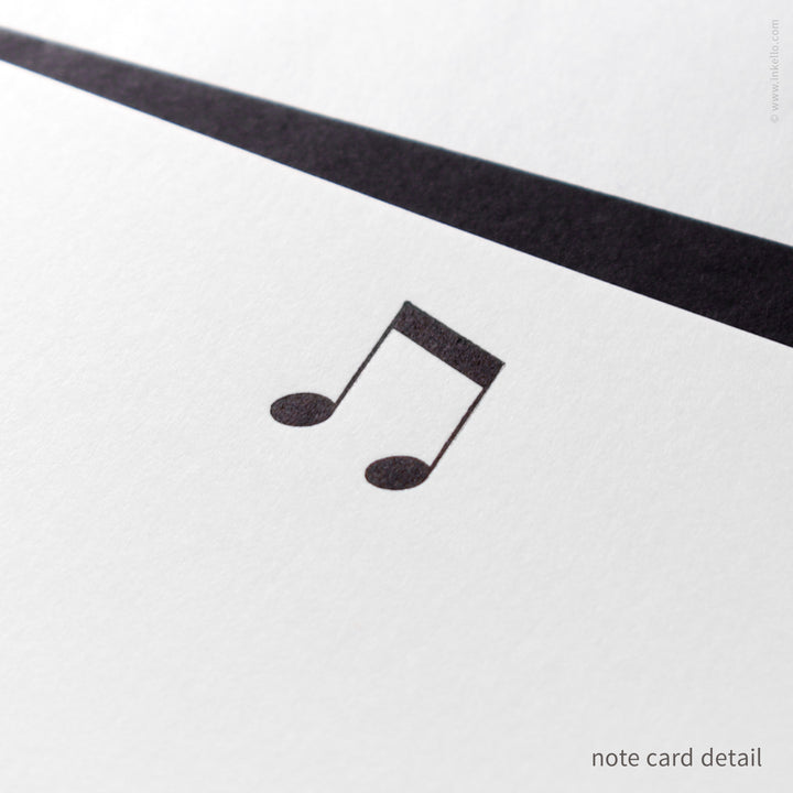 Flat Note Card Set with Music Notes (