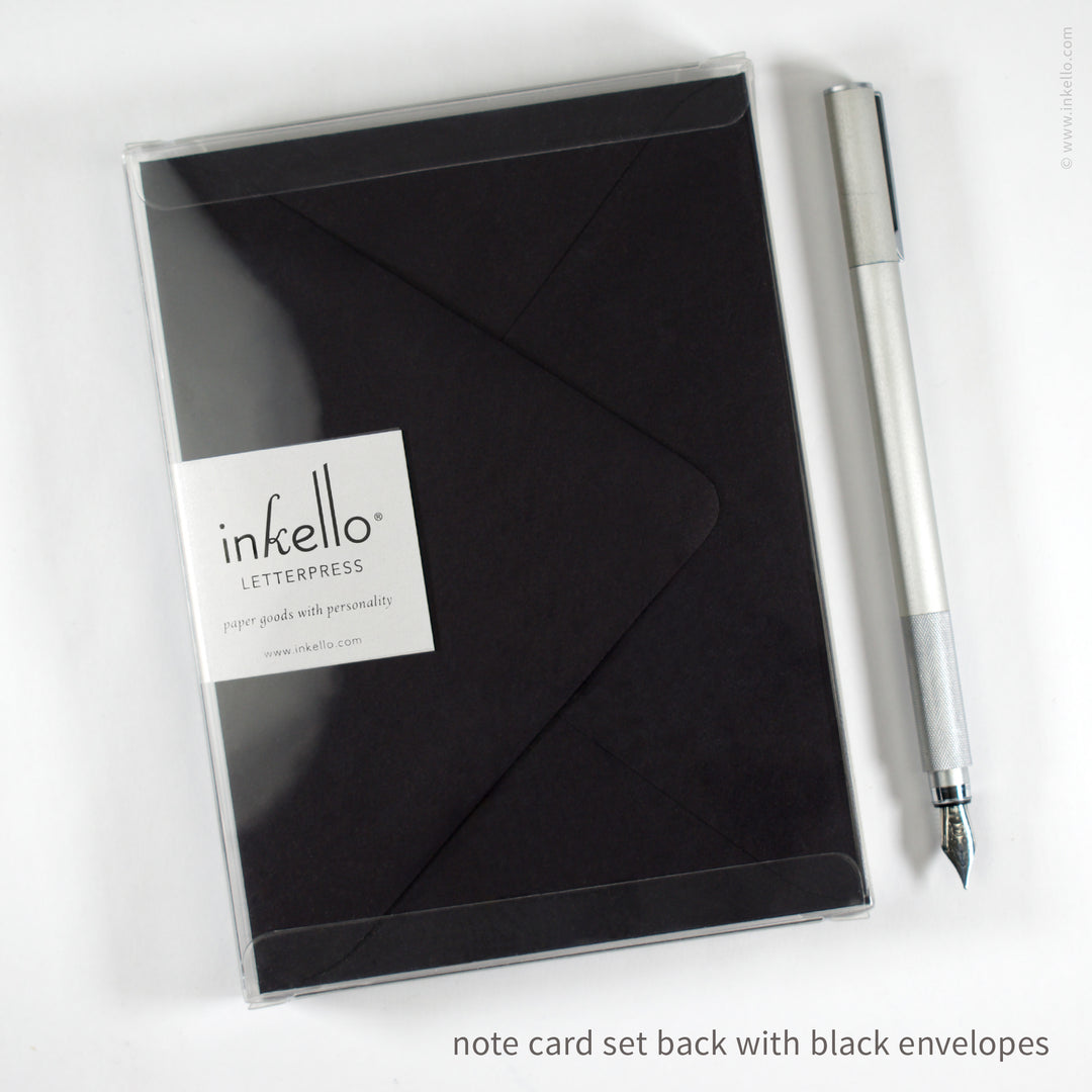 Flat Note Card Set with Music Notes (