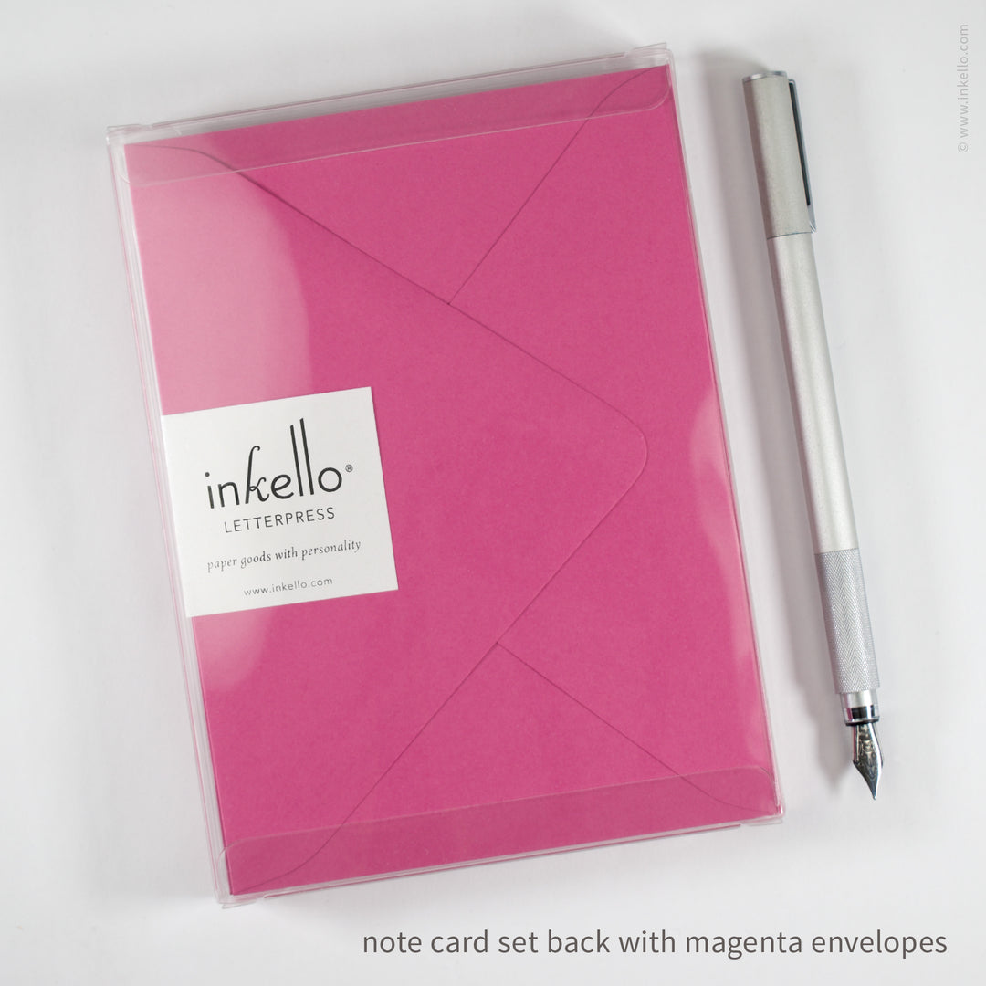 Flat Note Card Set with Music Notes (