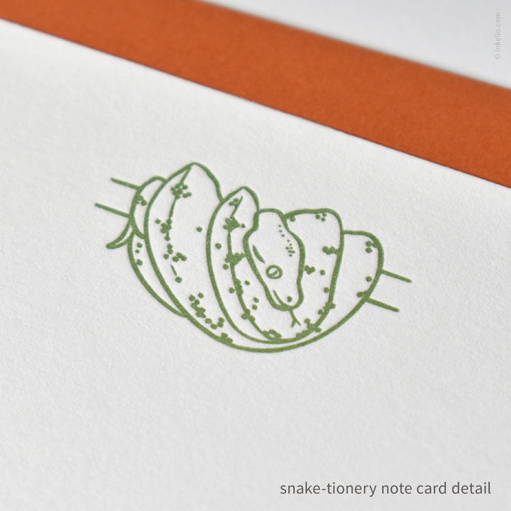 Snake-tionery Flat Note Card Set (
