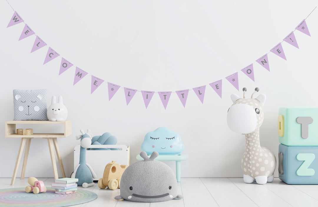 Welcome, Little One Pull-A-Pennant™ Greeting Card (