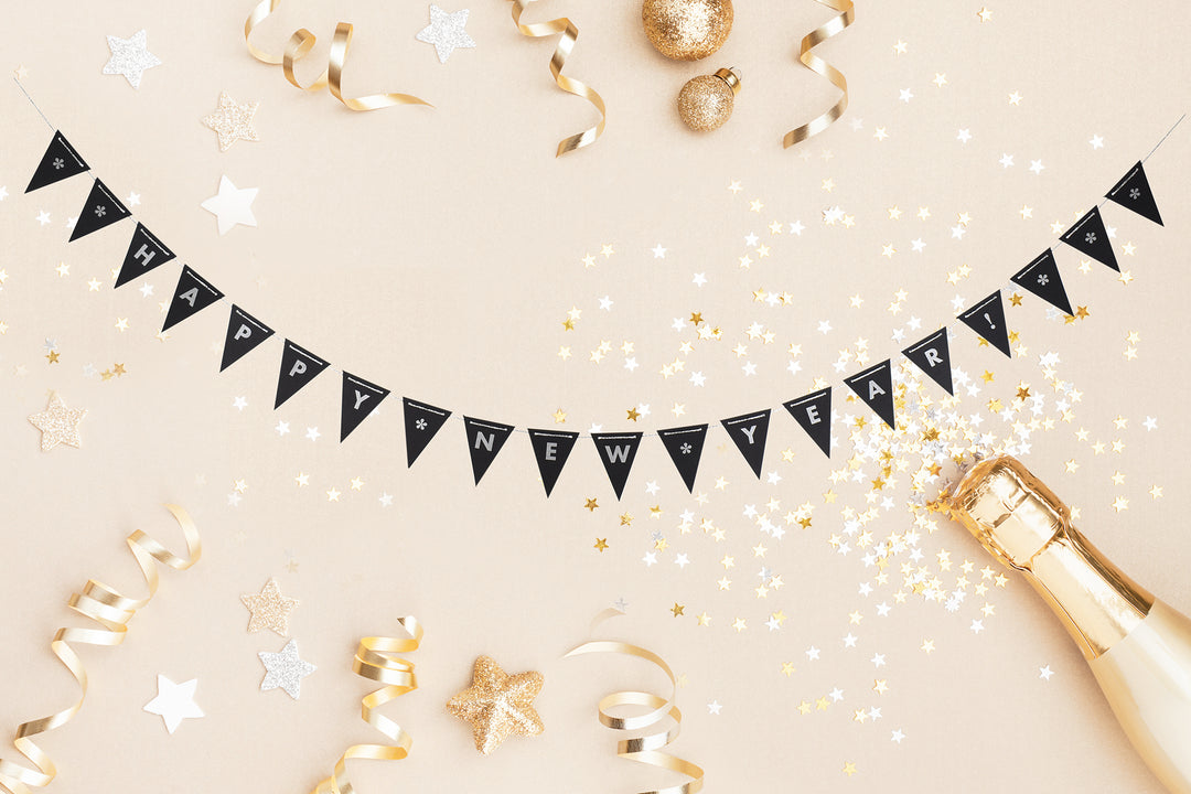 Happy New Year Pull-A-Pennant™ Greeting Card (