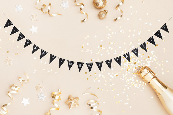 Happy New Year Pull-A-Pennant™ Greeting Card (
