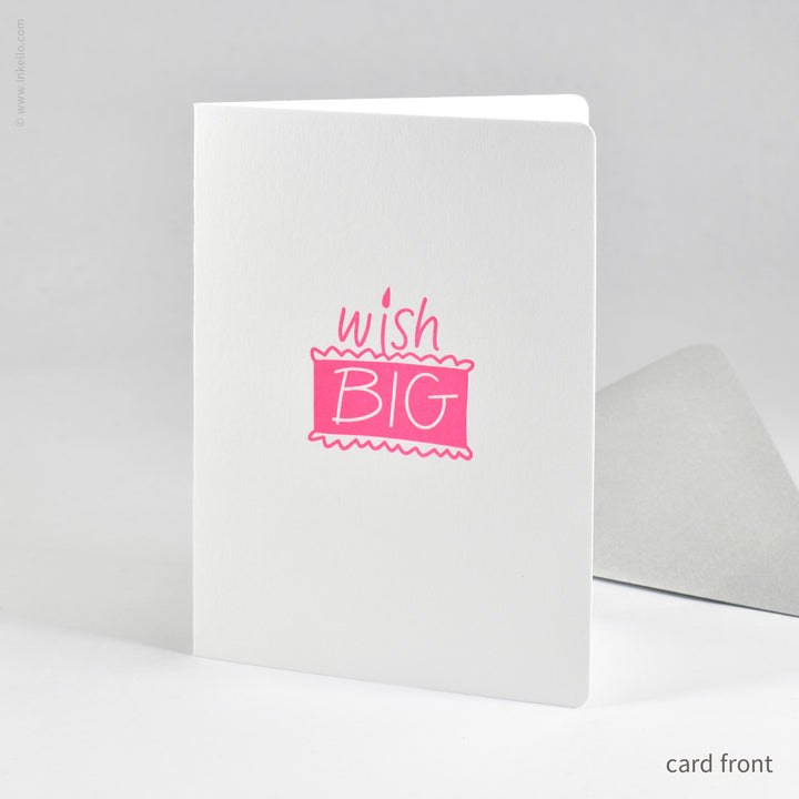 Wish Big Birthday Cake Card (