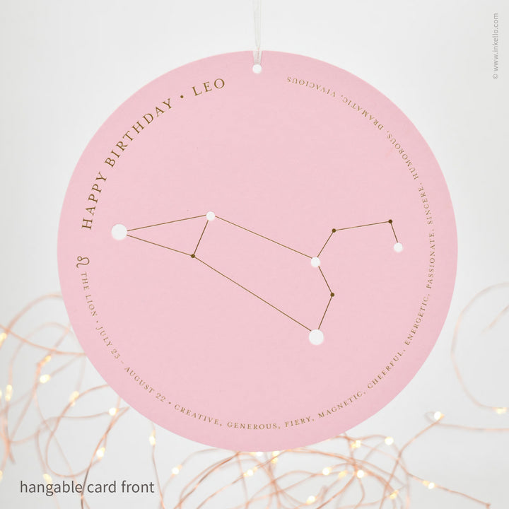 Set of 12 Zodiac Birthday Constellation Cards (