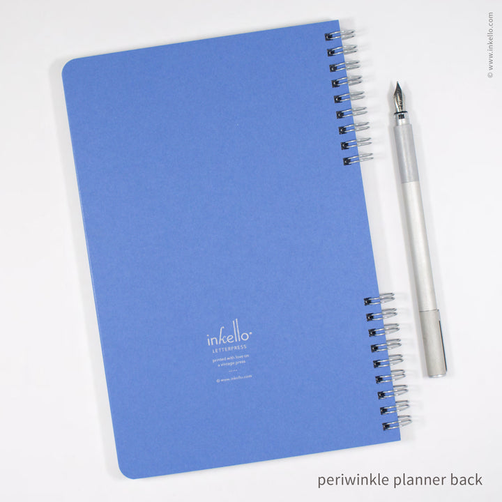 Big Burst Weekly Planner with Periwinkle Cover and Silver Ink (