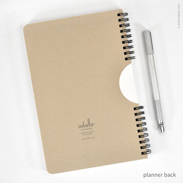 Star Weekly Planner with Kraft Cover and Black Ink (