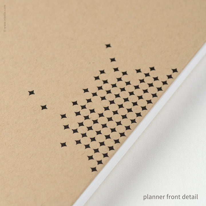Star Weekly Planner with Kraft Cover and Black Ink (