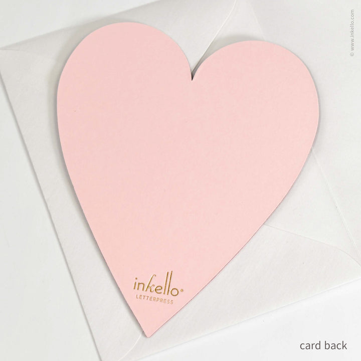 Crimson Velveteen Heart Valentine with Gold Foil (