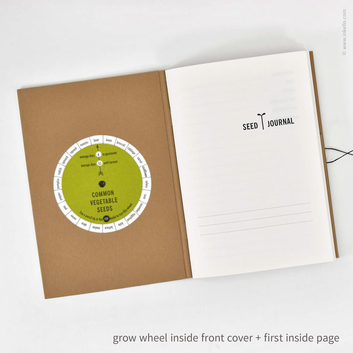 Brown Kraft Seed Journal with Grow Wheel (