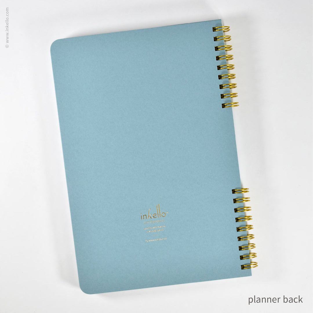 Gold Bursts Weekly Planner with Lagoon Blue Cover (