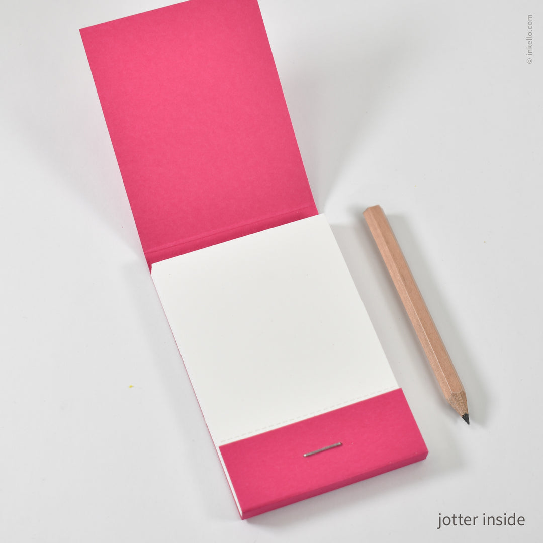 Be Mine Matchbook Jotter with Pink Foil Heart (