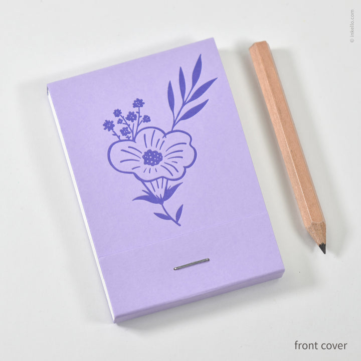 Purple Bouquet Matchbook Jotter (