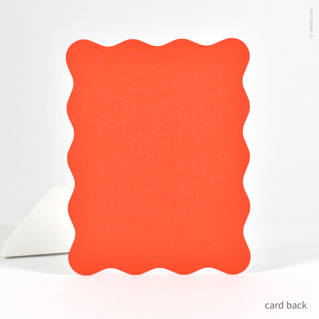 Christmas Tree Wavy Flat Greeting Card (