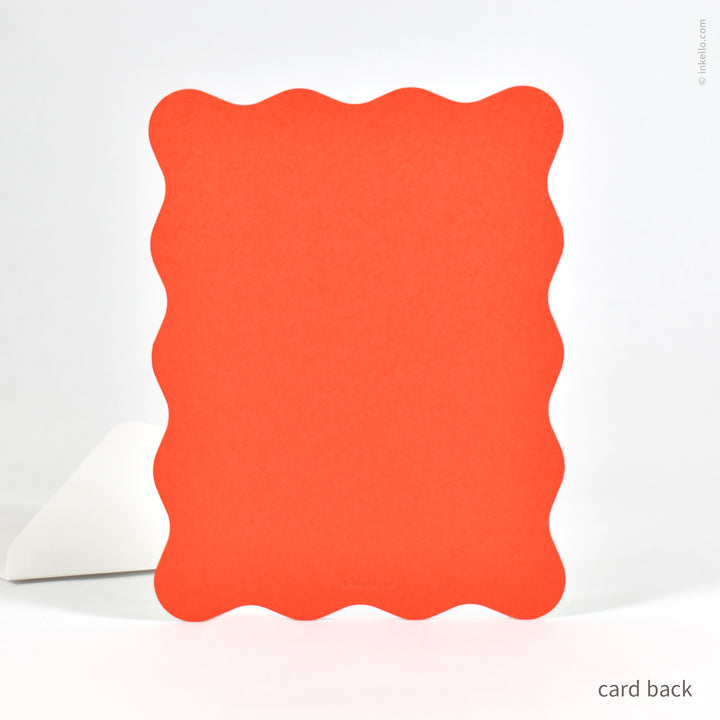 Christmas Tree Wavy Flat Greeting Card (