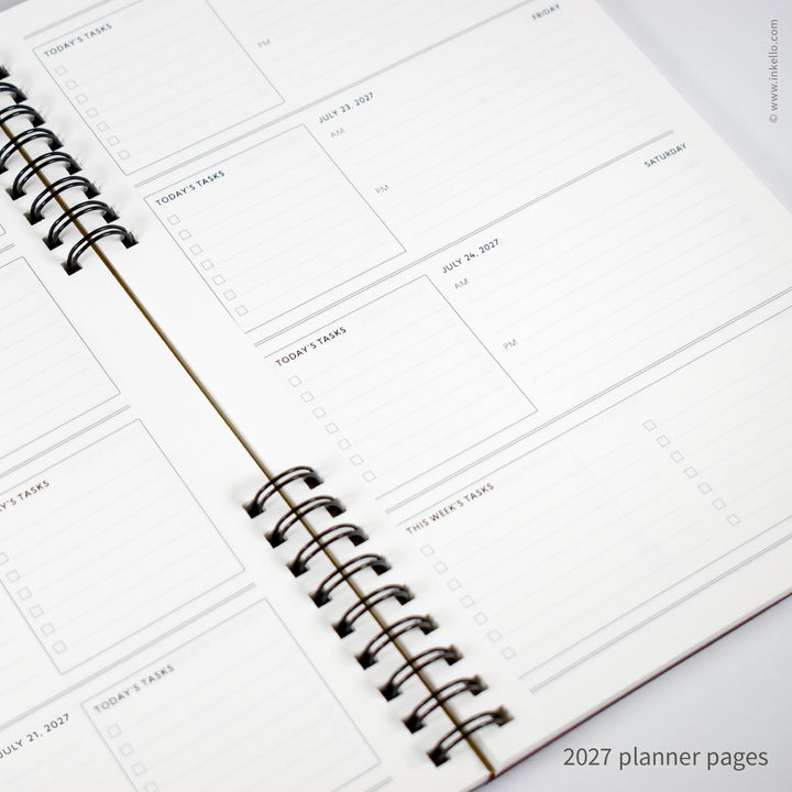 Star Weekly Planner with Kraft Cover and Black Ink (