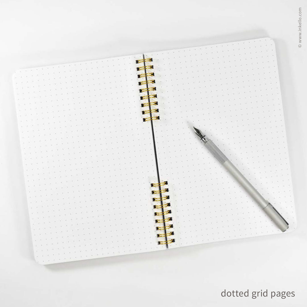 Gold Bursts Spiral Notebook with Lagoon Blue Cover (