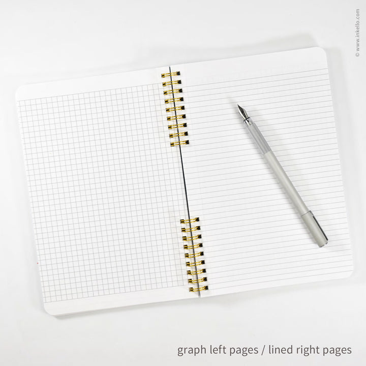 Gold Bursts Spiral Notebook with Stormy Grey Cover (