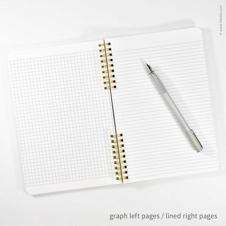 Gold Bursts Spiral Notebook with Lagoon Blue Cover (