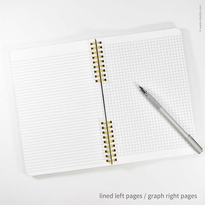 Gold Bursts Spiral Notebook with Sunshine Yellow Cover (