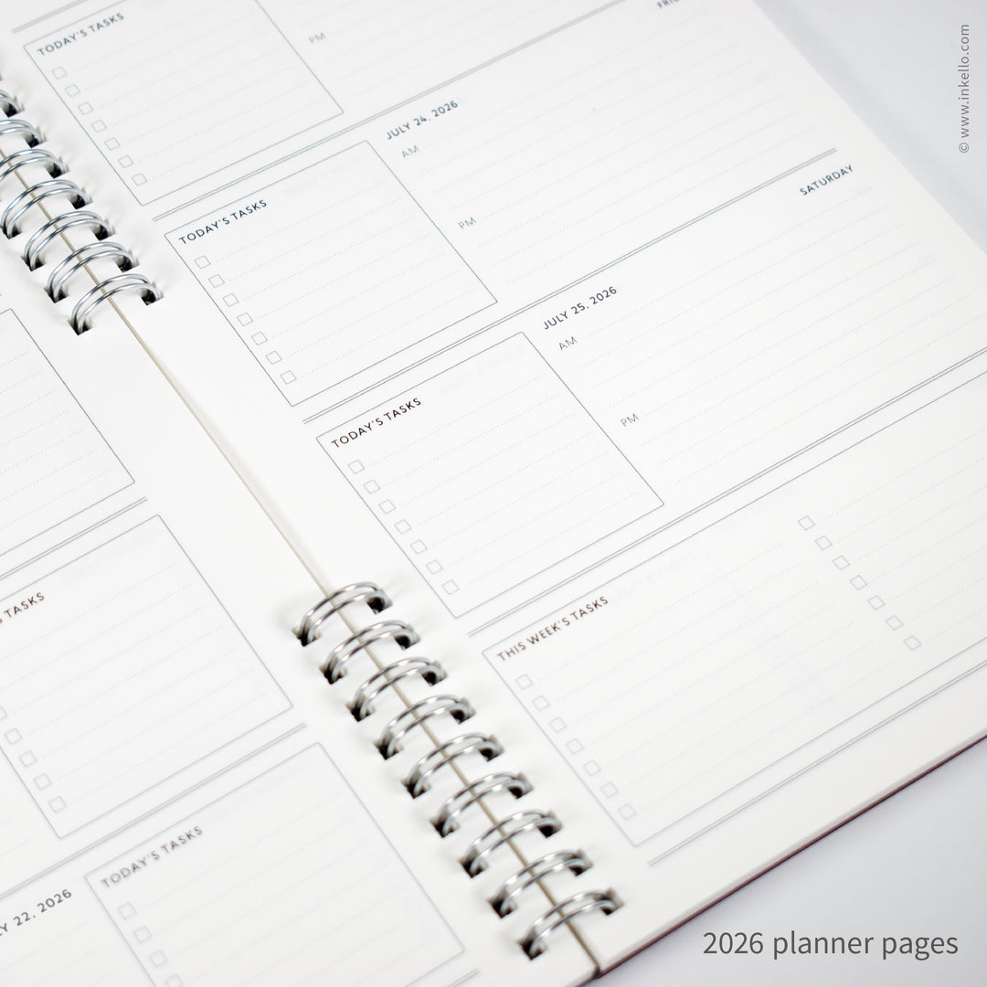 Big Burst Weekly Planner with Periwinkle Cover and Silver Ink (