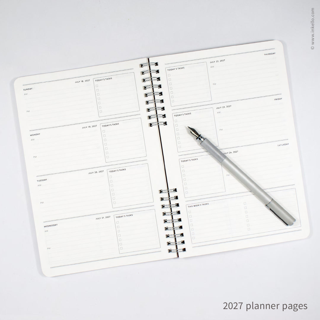 Yellow Monogram Spiral Notebook with Kraft Cover (