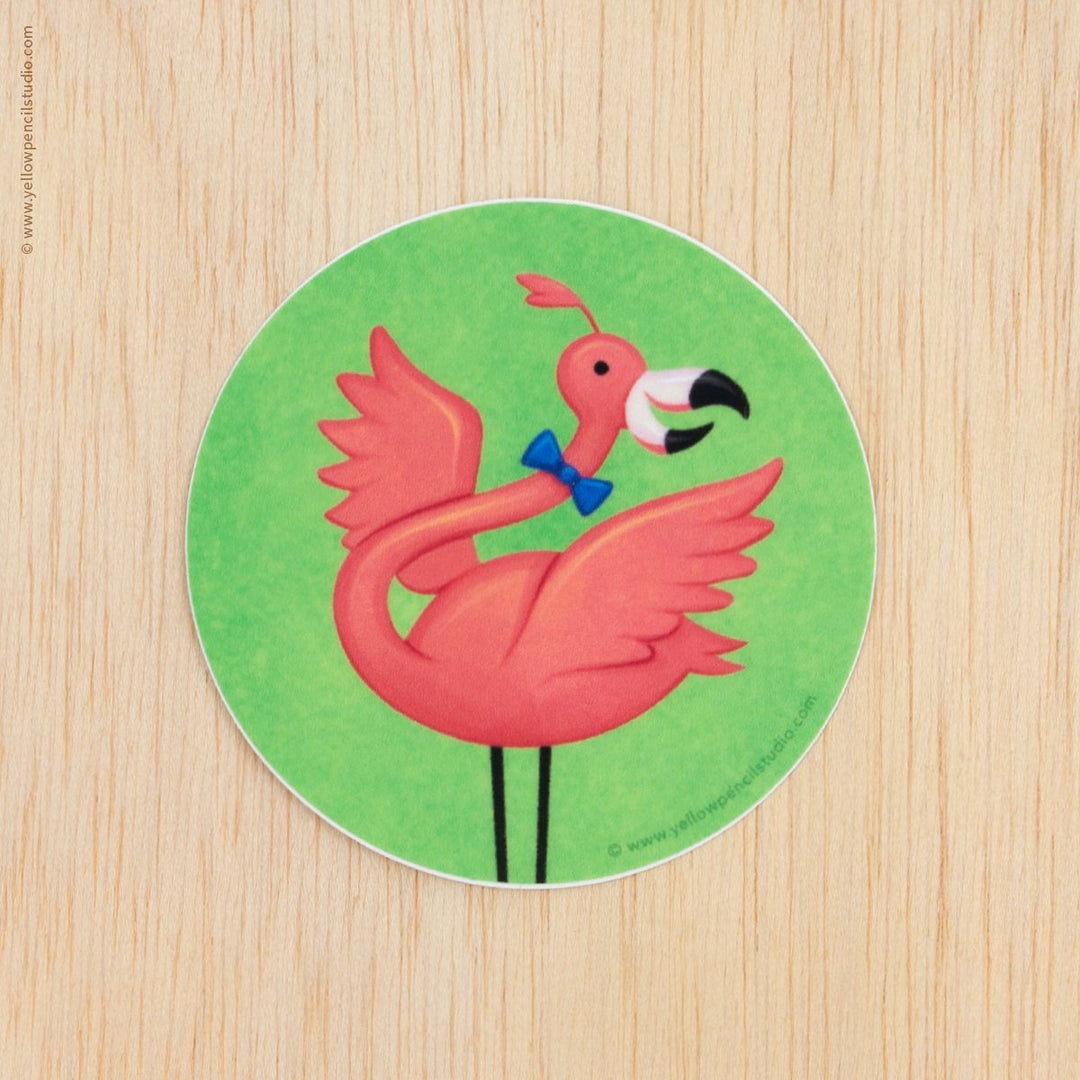 Flamingo Sticker - Yellow Pencil Studio