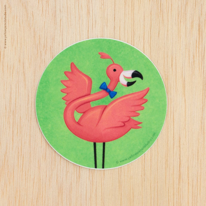 Flamingo Sticker - Yellow Pencil Studio