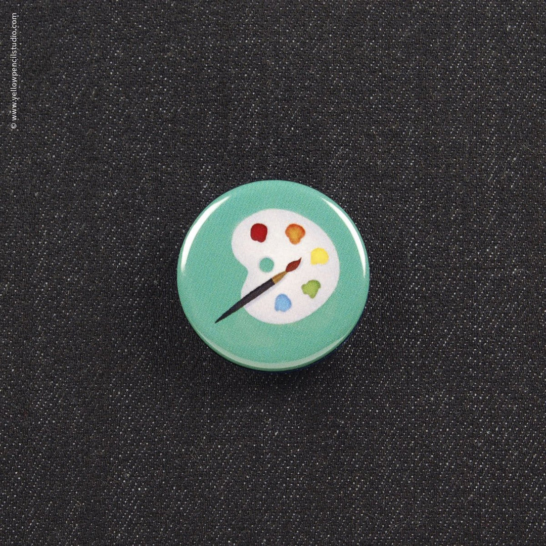 Artist Palette Button - Yellow Pencil Studio