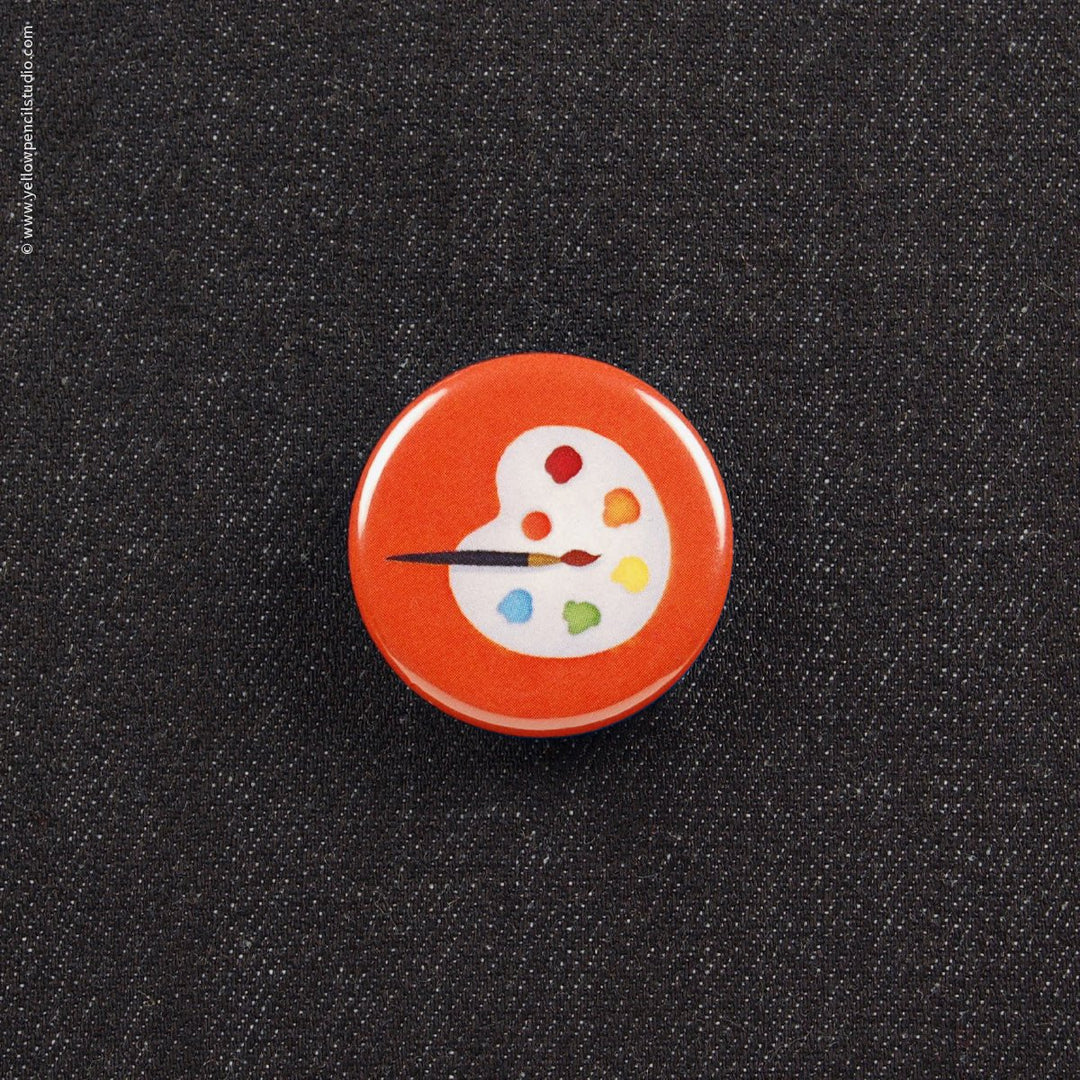 Artist Palette Button - Yellow Pencil Studio