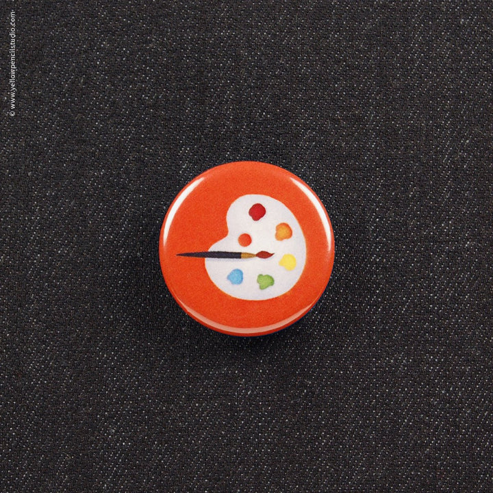 Artist Palette Button - Yellow Pencil Studio