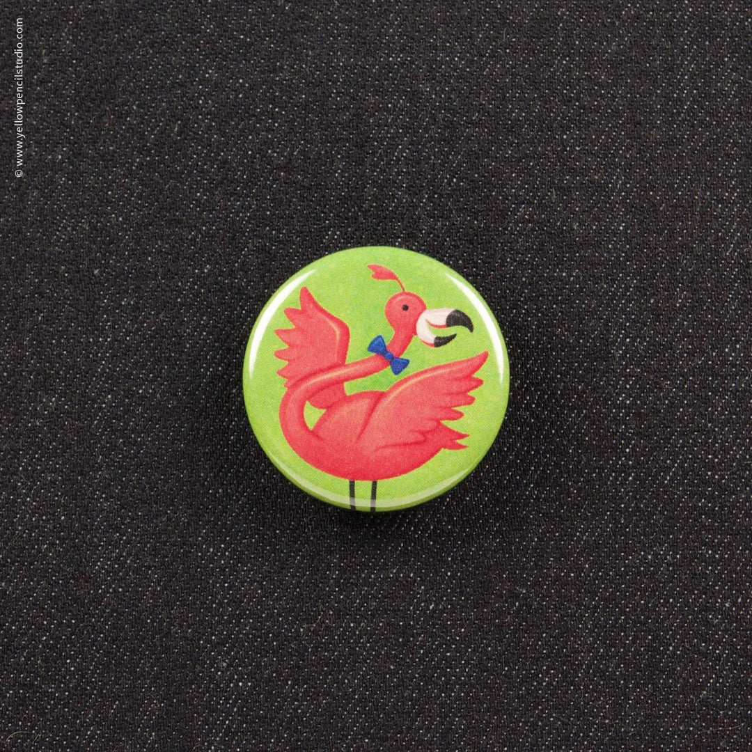 Flamingo Button - Yellow Pencil Studio