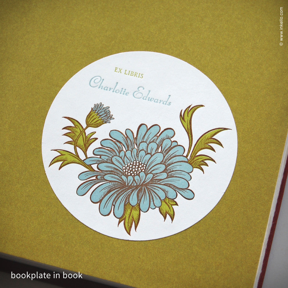 Mum Personalized Bookplates + Beaded Bookmark (#140) Bookplate - Inkello Letterpress