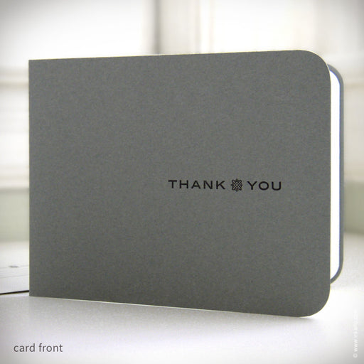 Men's Slate Grey "Thank You" Card (#177) Greeting Card - Inkello Letterpress