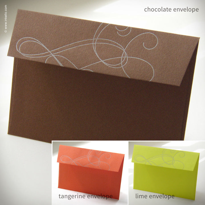Swirly Personalized Notecards (