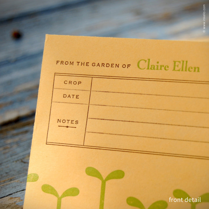 Green Seedling Personalized Seed Envelopes (