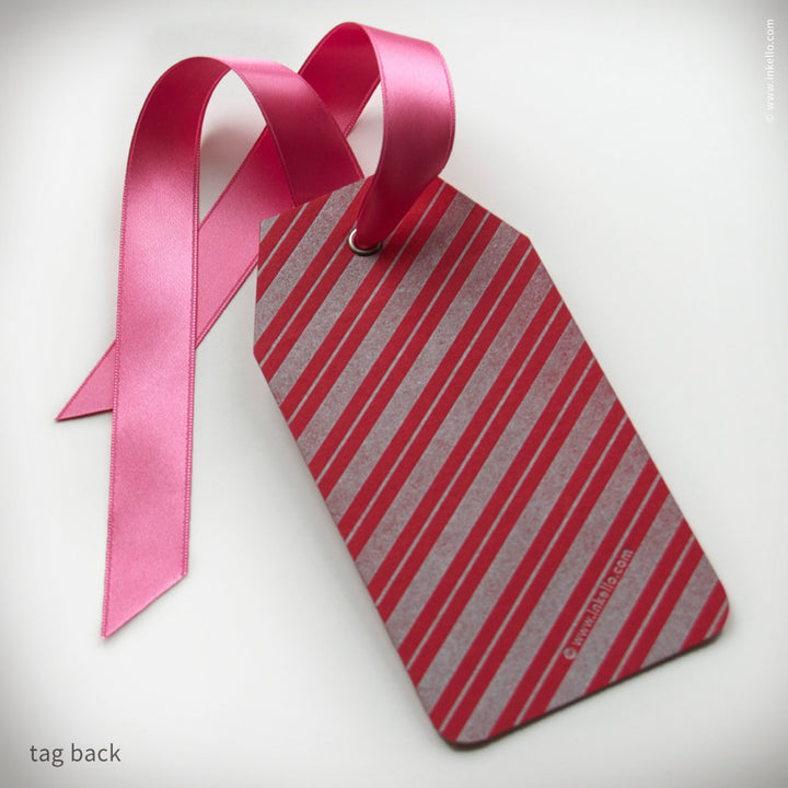 Peppermint Stripe Duplex Gift Tag (