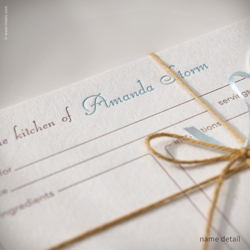Mum Personalized Recipe Cards (