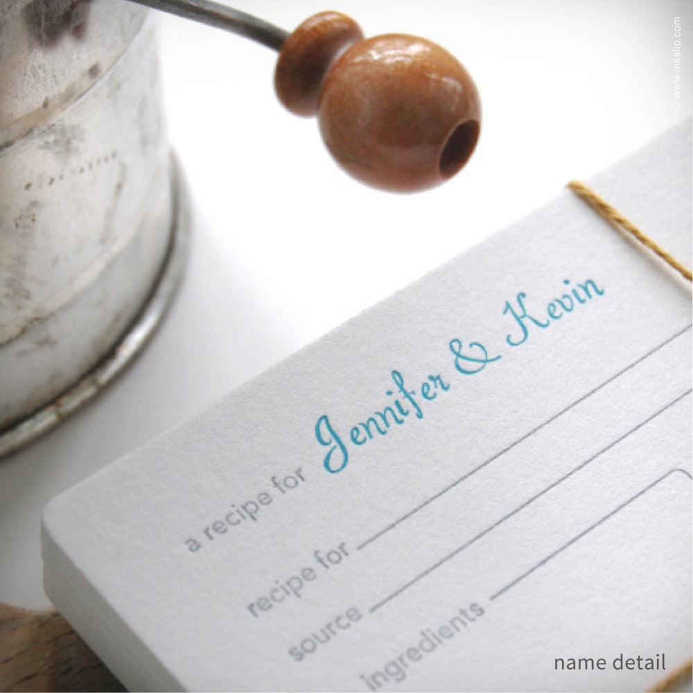Love Birds Personalized Recipe Cards (