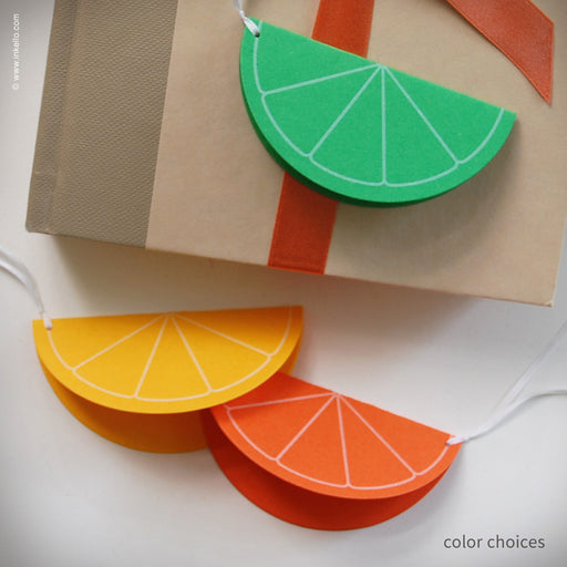 Citrus Slice Gift Tag (#275) Gift Tag - Inkello Letterpress