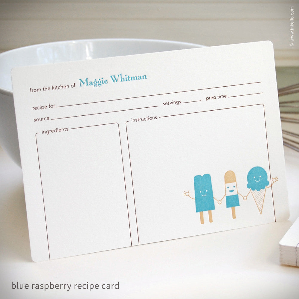 Cool Friends Personalized Recipe Cards (
