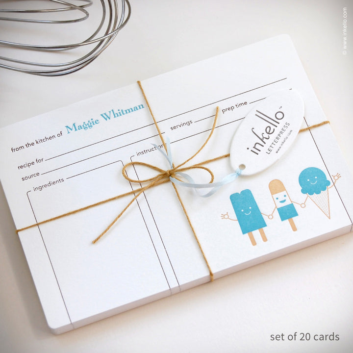 Cool Friends Personalized Recipe Cards (