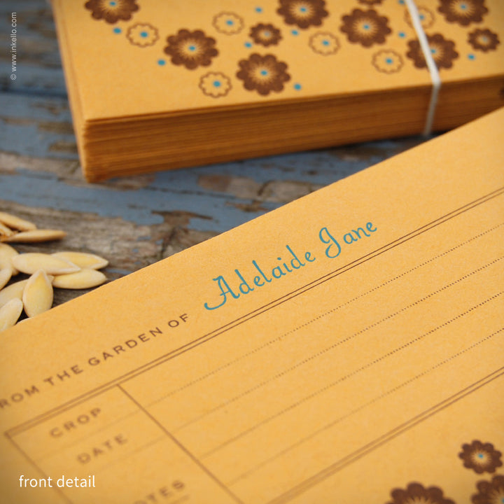 Flower Personalized Seed Envelopes (