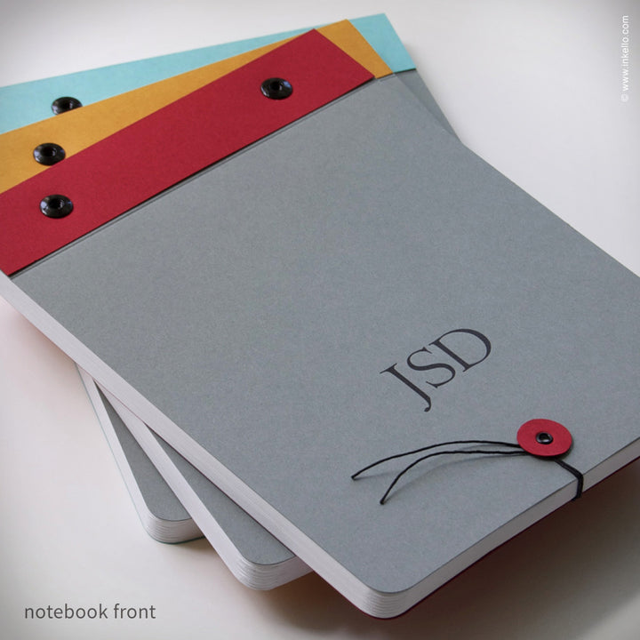 Slate Grey Monogram Notebook (