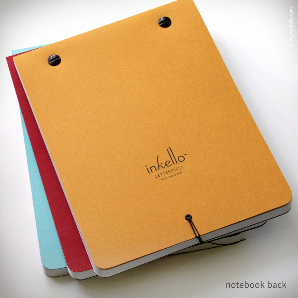 Slate Grey Monogram Notebook (#298) Notebook - Inkello Letterpress
